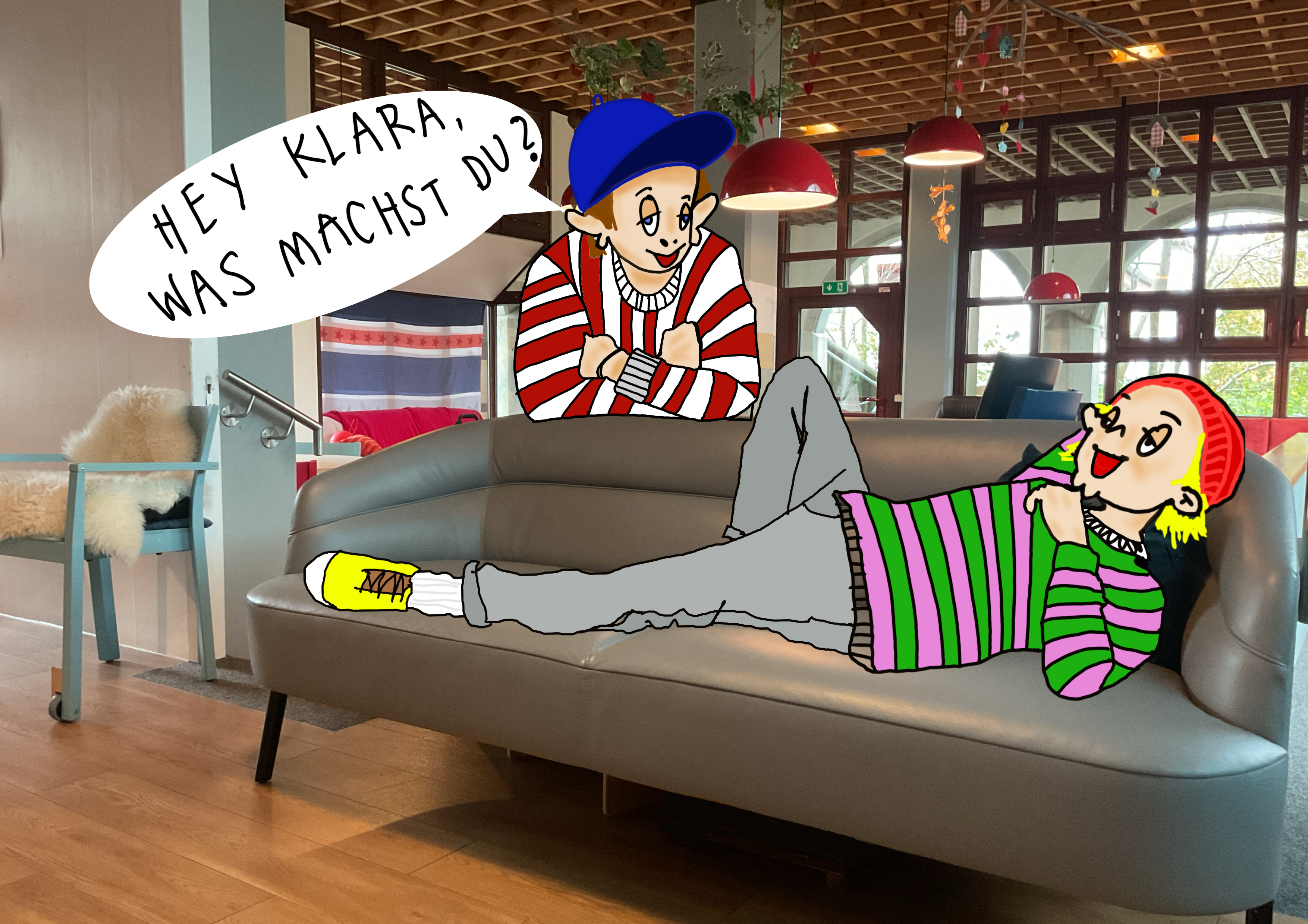 Hey Klara, was machst du?